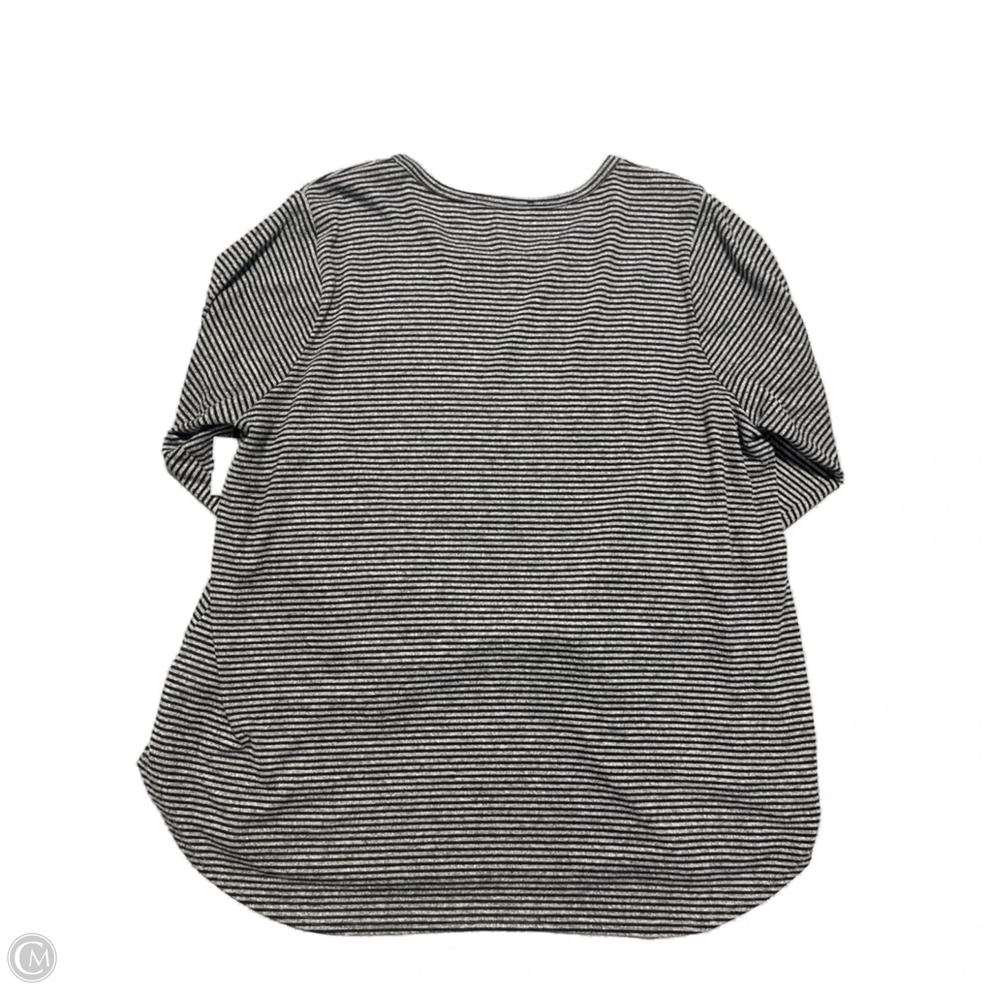 Top Long Sleeve By Karen Kane In Black & Grey, Size: 2x