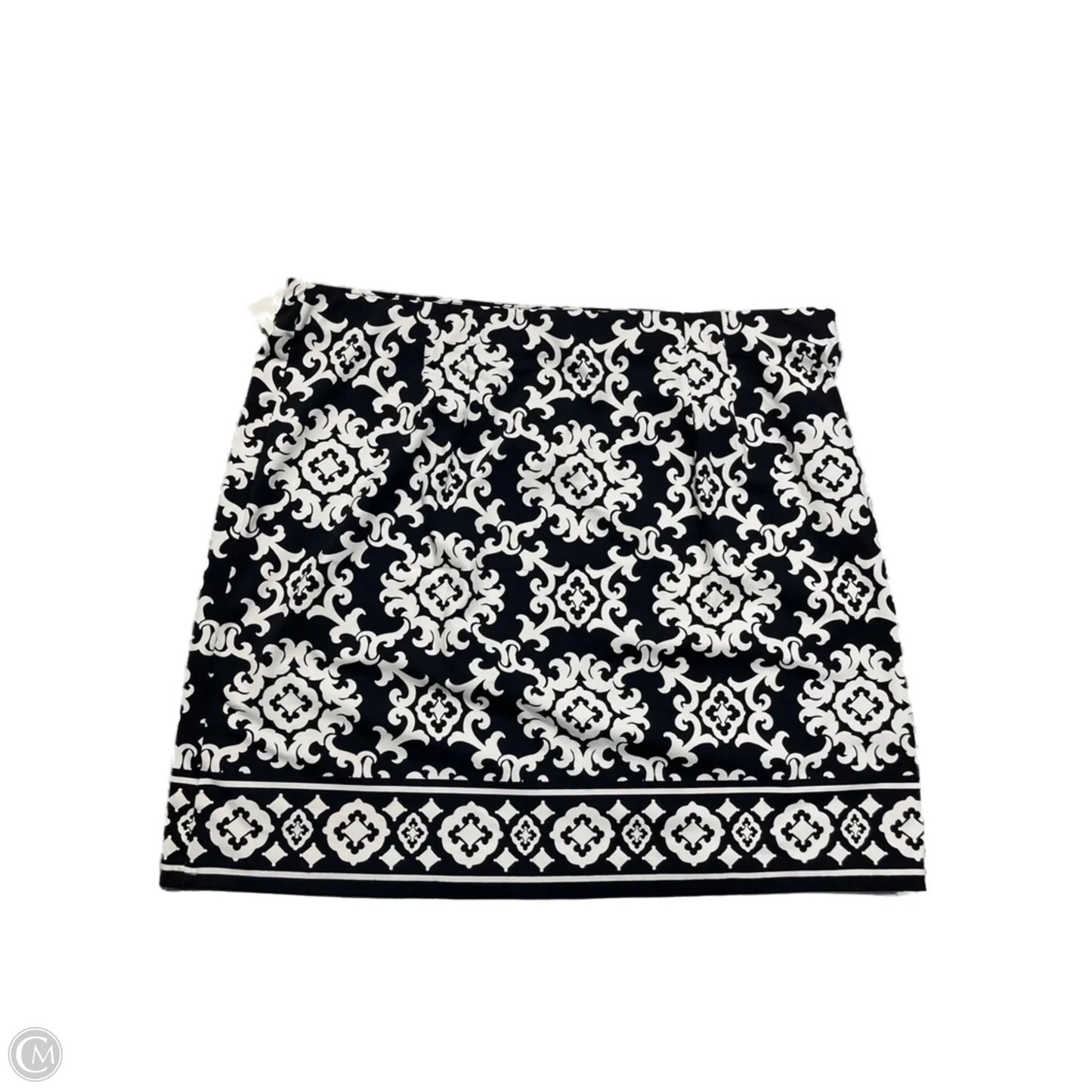 Skirt Mini & Short By Talbots In Black & White, Size: Xl