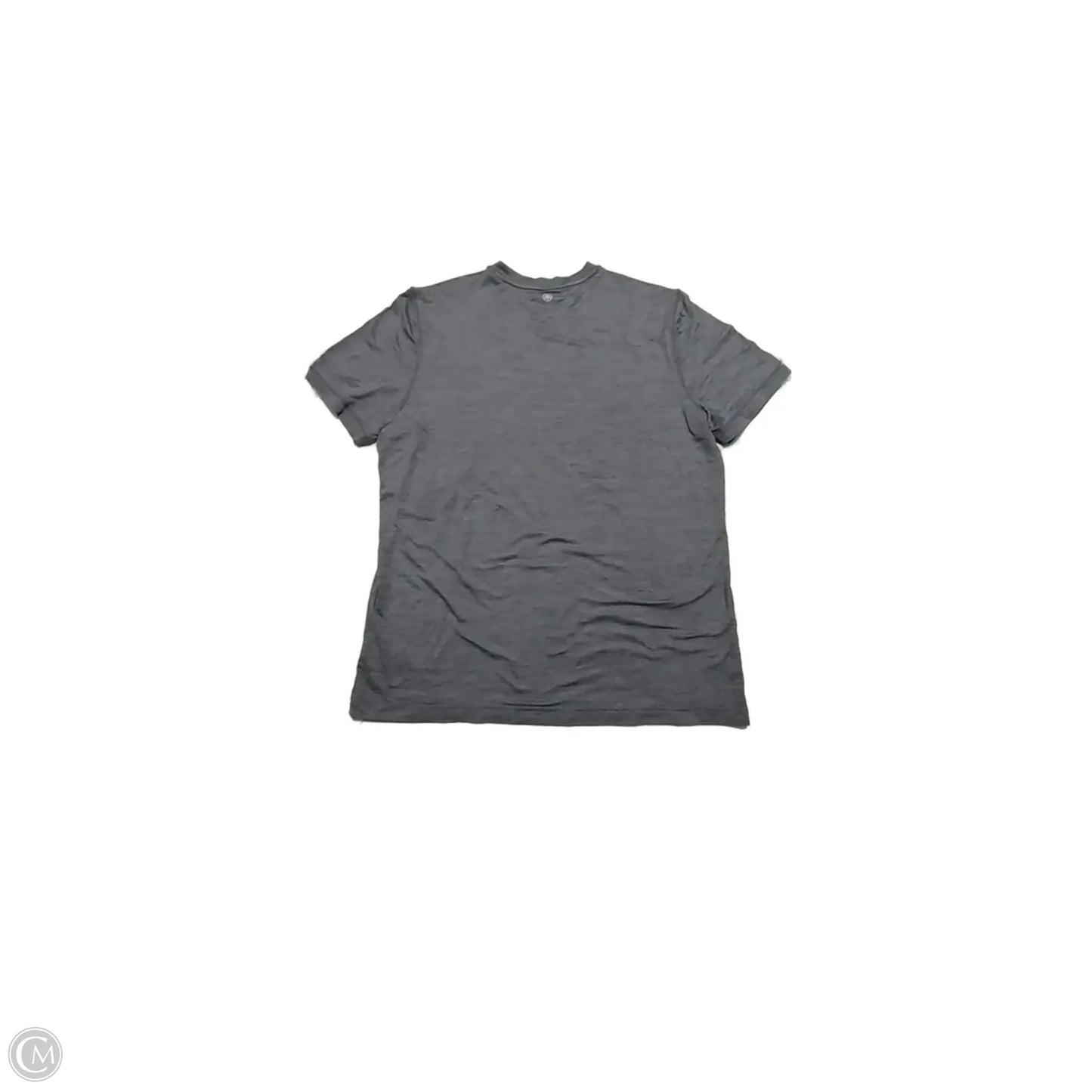 Athletic Top Short Sleeve By Gaiam In Grey, Size: L