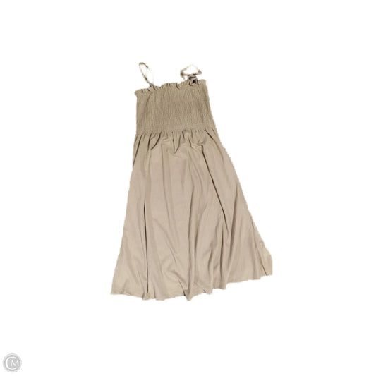 Dress Casual Midi By H&m In Tan, Size: L