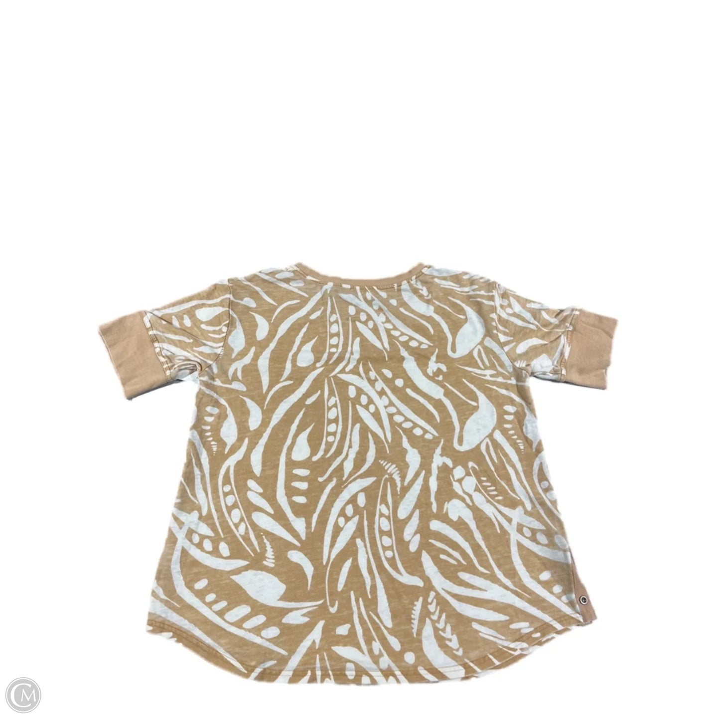 Top Short Sleeve By Jane And Delancey In Tan, Size: L