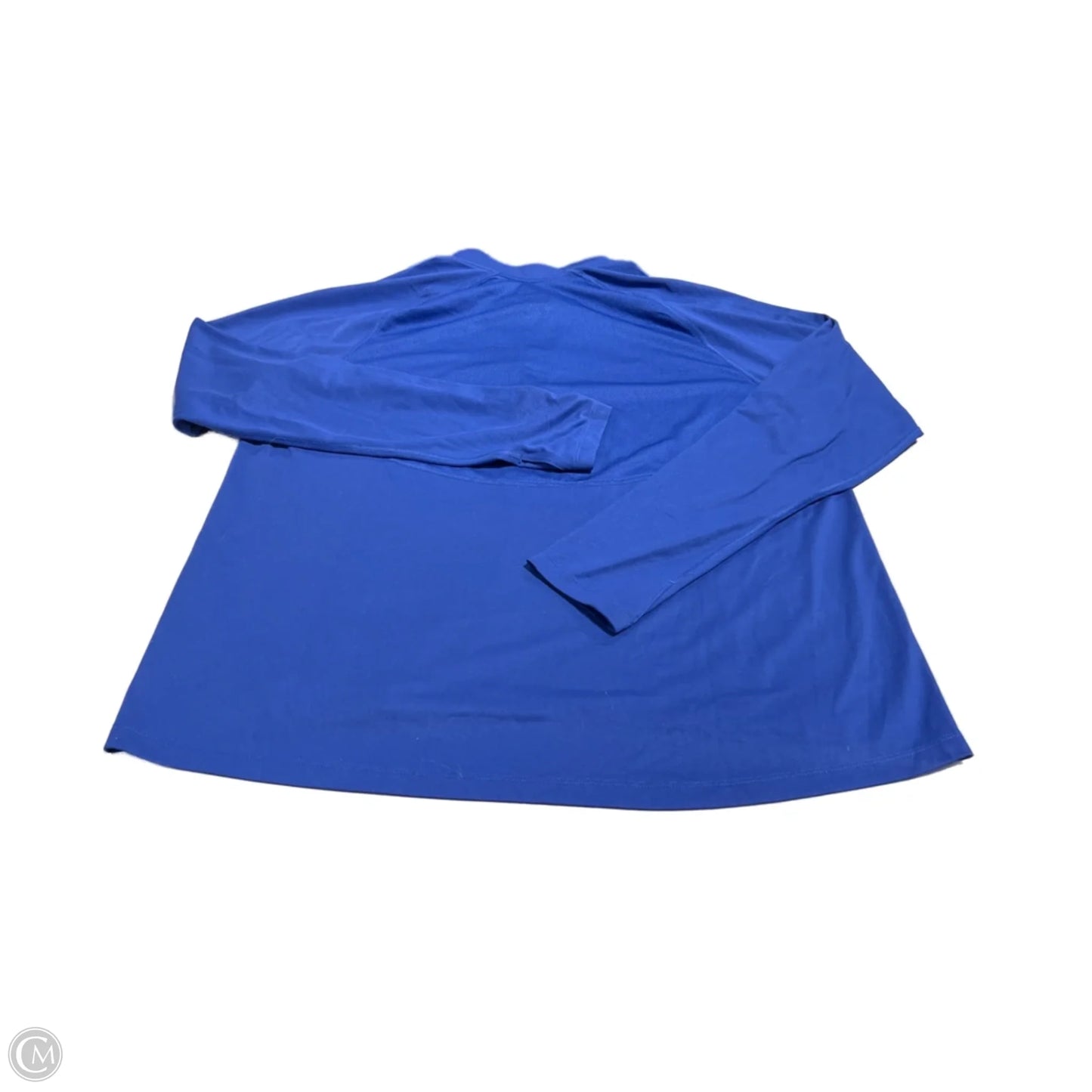 Athletic Top Long Sleeve Collar By Nike In Blue, Size: Xxl