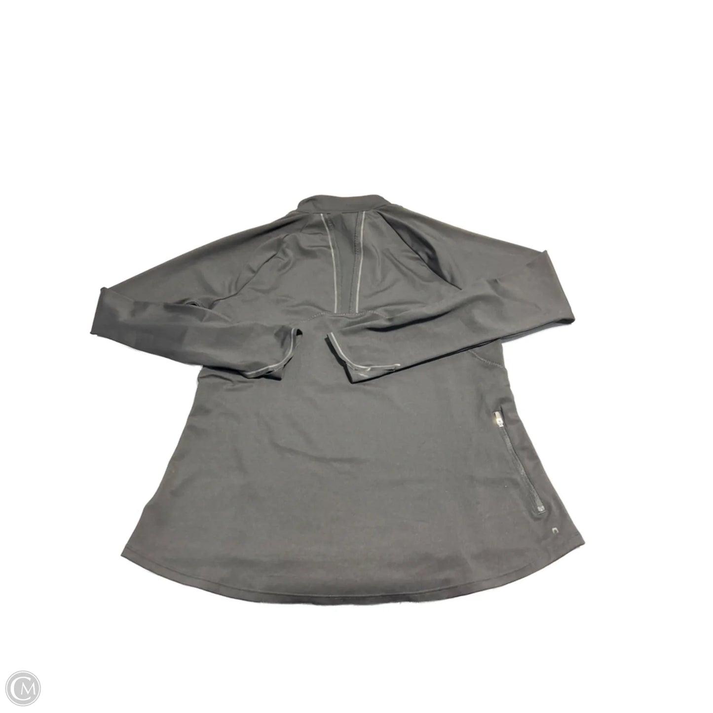 Athletic Top Long Sleeve Collar By Athleta In Black, Size: L