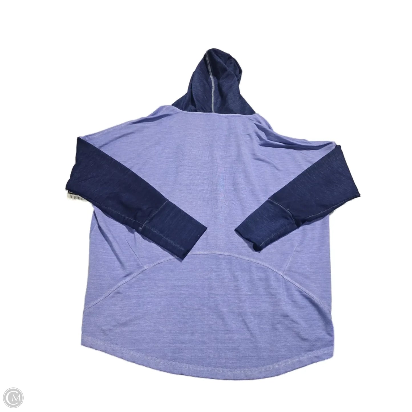 Athletic Sweatshirt Hoodie By Te Verde In Blue, Size: M