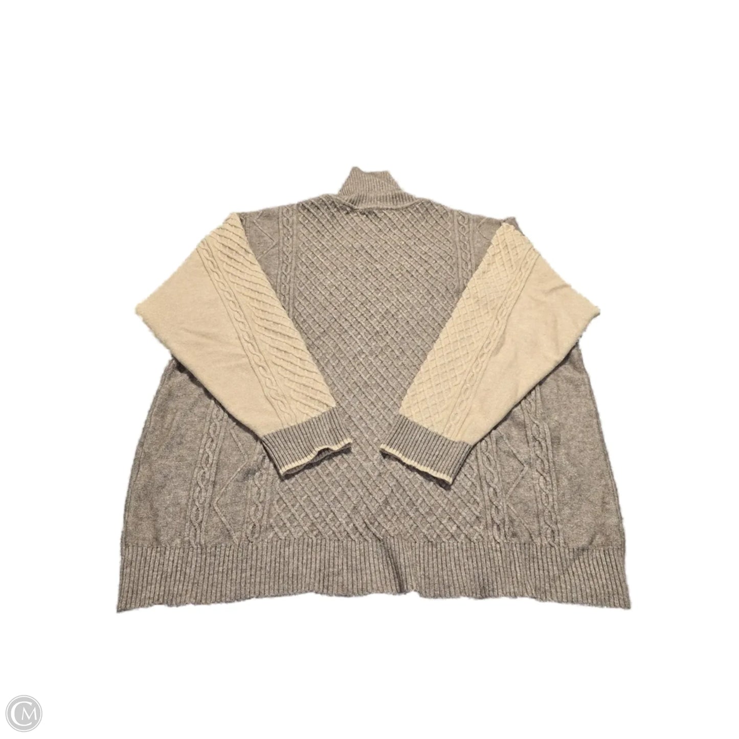 Top Long Sleeve By Cyrus In Brown & Tan, Size: 3x