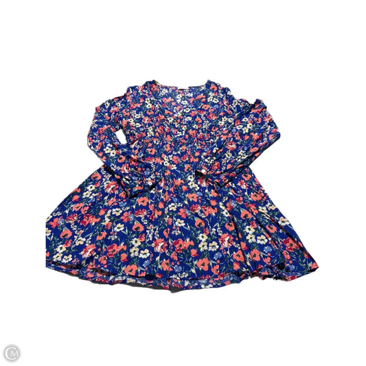 Dress Casual Short By Pink Lily In Blue, Size: L