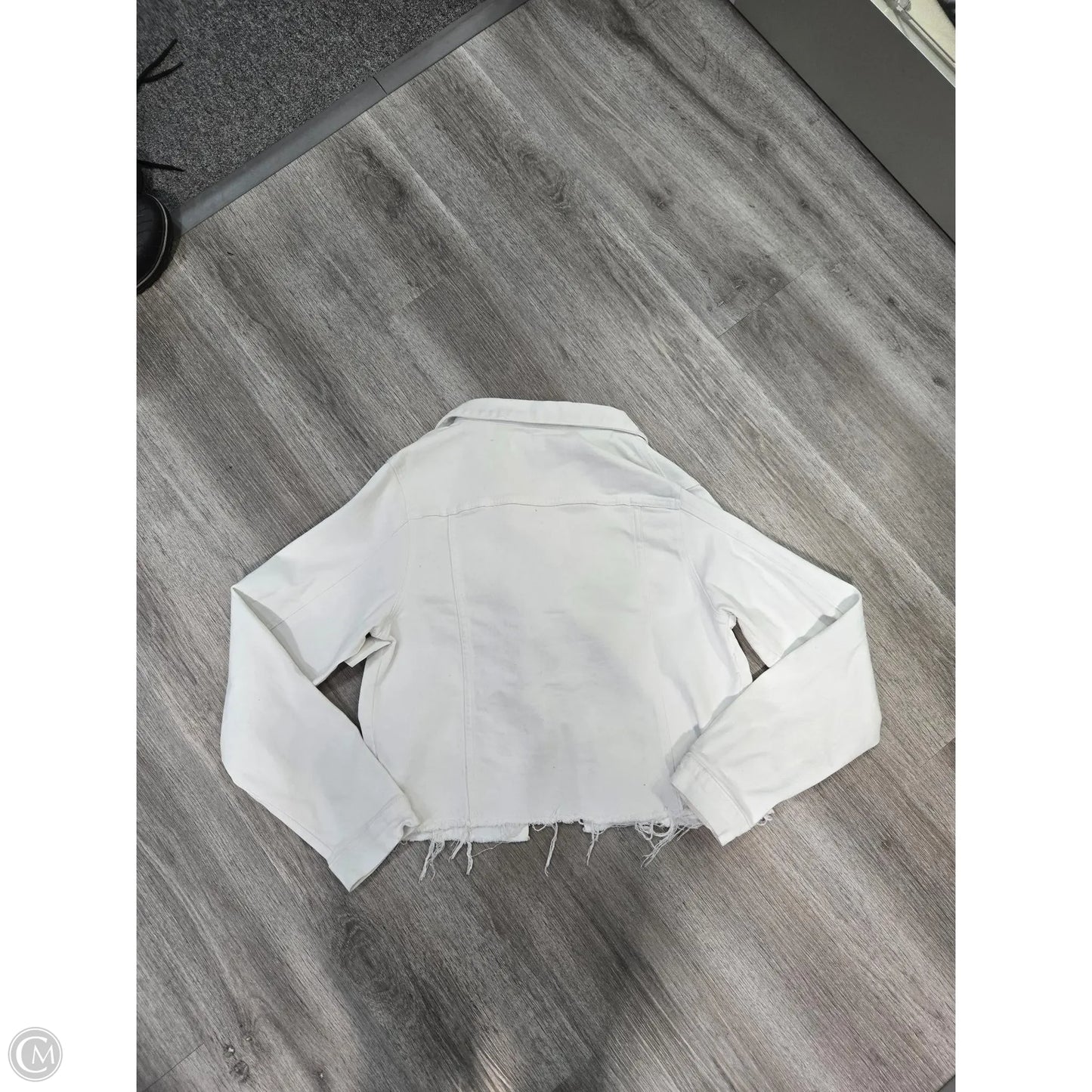 Jacket Denim By Risen In White, Size: L