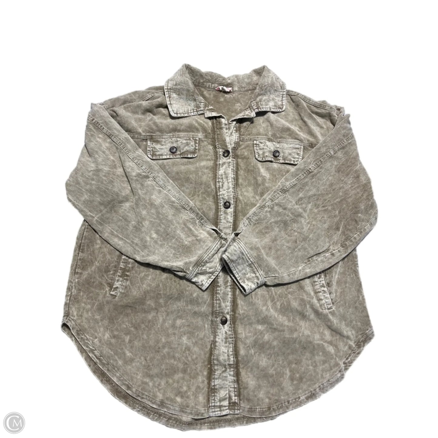 Top Long Sleeve By Bibi In Tan, Size: Xl