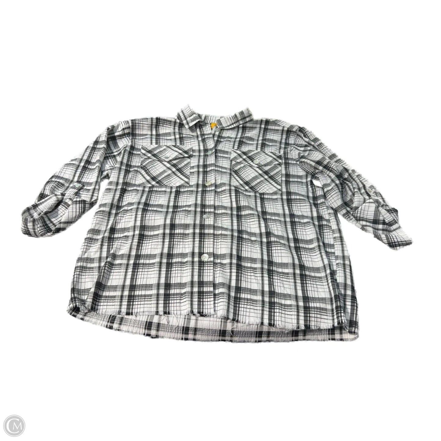 Top Long Sleeve By Ruby Rd In Black & White, Size: 1x