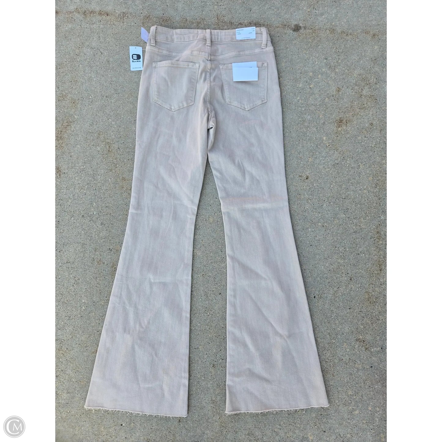 Jeans Flared By Flying Monkey In Tan Denim, Size: 8l