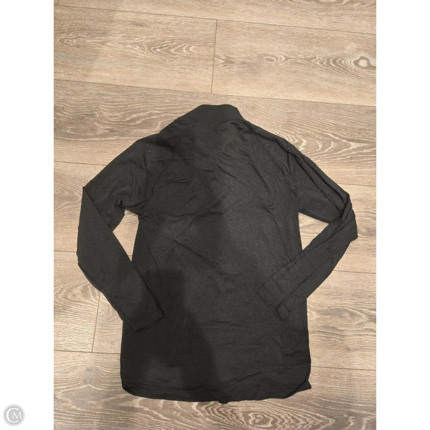 Athletic Top Long Sleeve Collar By Gym Shark In Black, Size: M