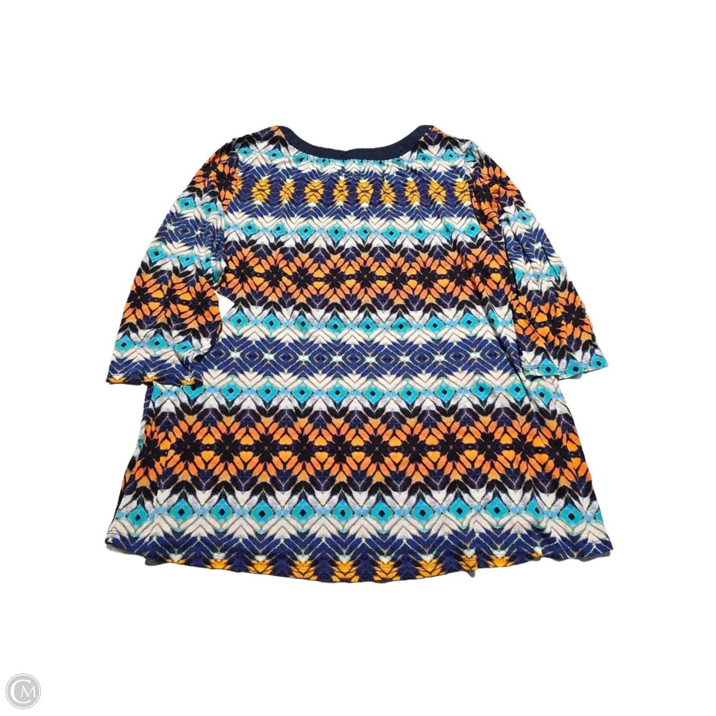 Top 3/4 Sleeve By West Bound In Multi-colored, Size: 3x