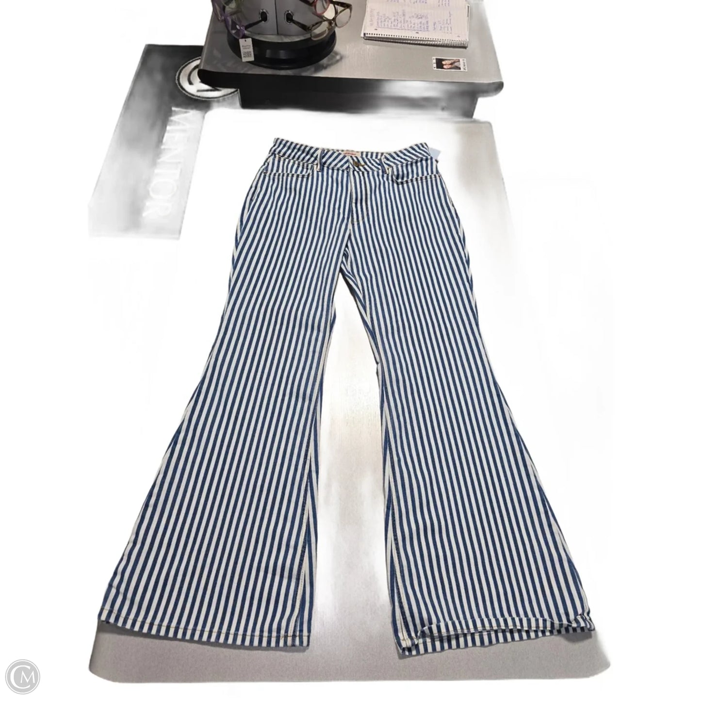 Jeans Flared By Wrangler In Striped Pattern, Size: 12