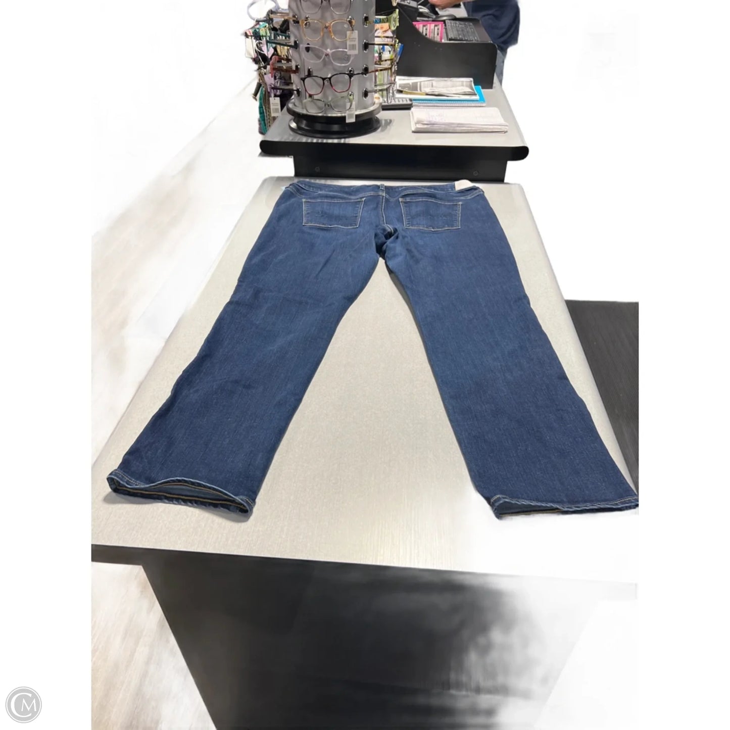 Jeans Straight By American Eagle In Blue Denim, Size: 22