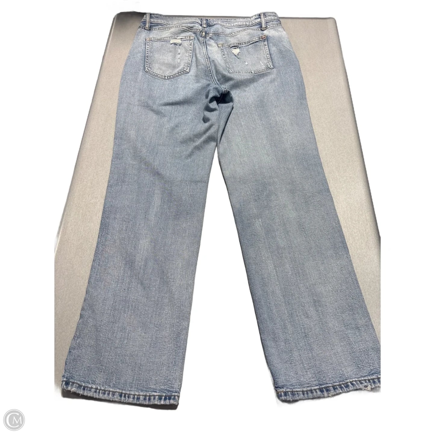 Jeans Straight By Edgely In Blue Denim, Size: 16