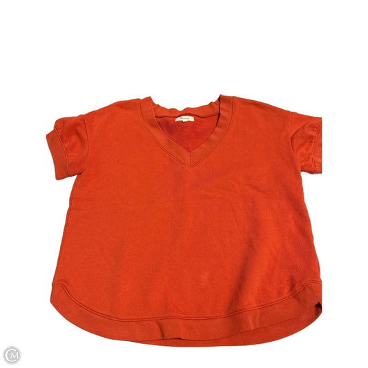 Top Short Sleeve By Madewell In Orange, Size: M