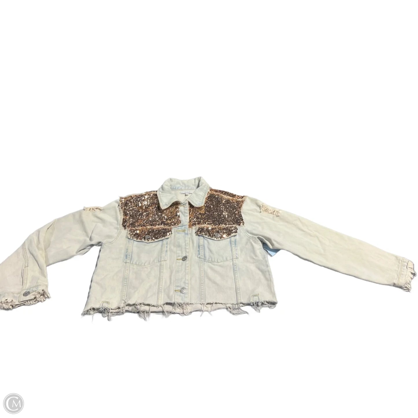 Jacket Denim By Veveret In Blue Denim, Size: M