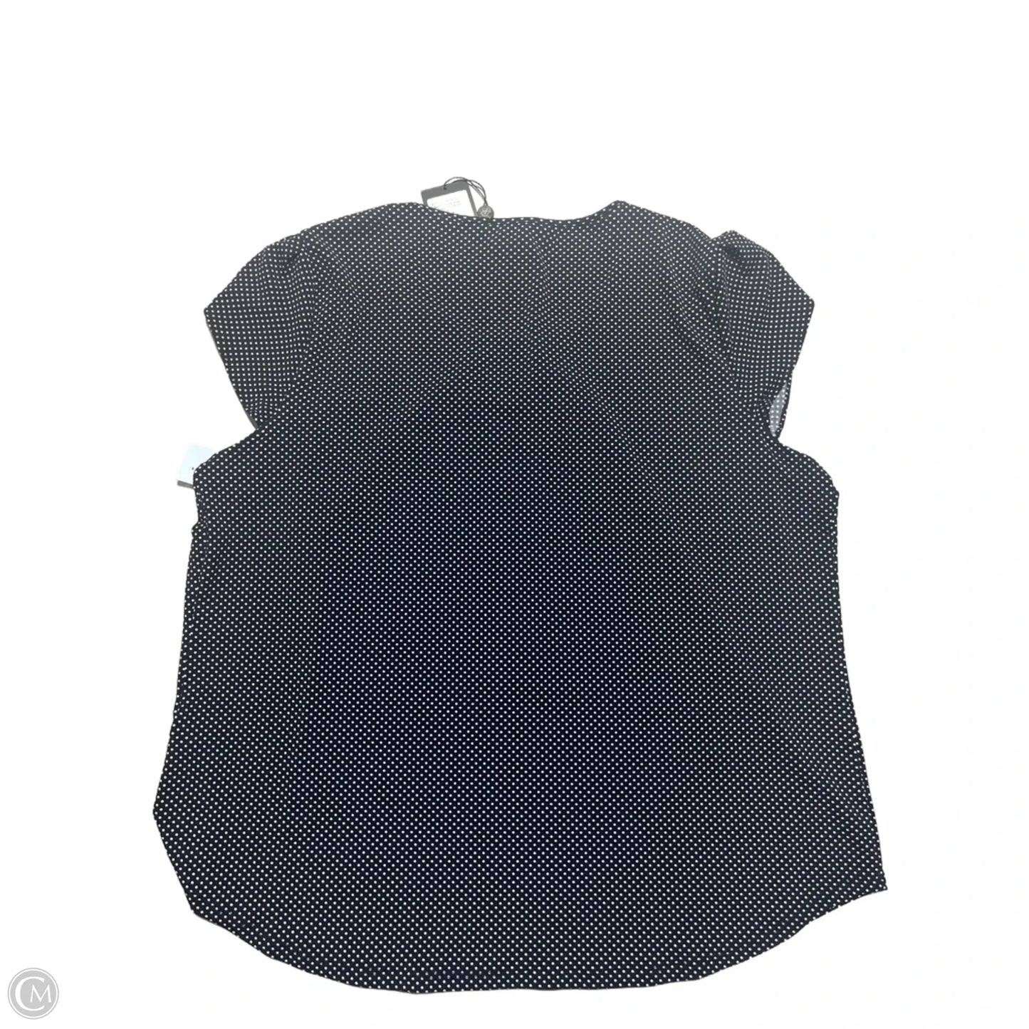 Blouse Short Sleeve By Adrianna Papell In Polkadot Pattern, Size: Xl