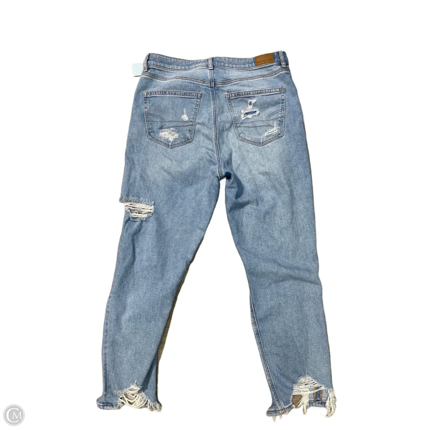 Jeans Straight By American Eagle In Blue Denim, Size: 12