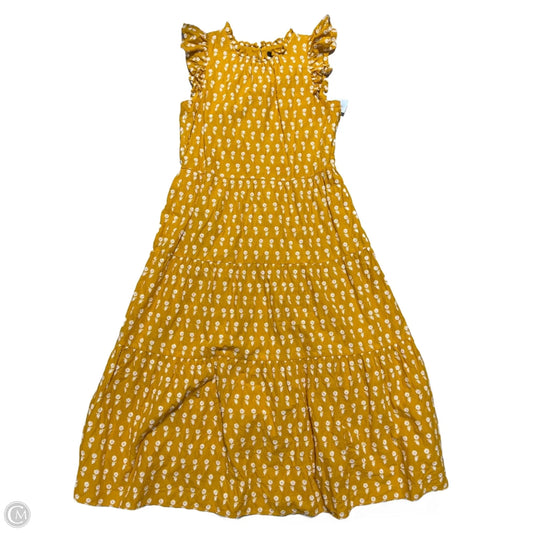 Dress Casual Midi By J. Crew In Yellow, Size: Xs