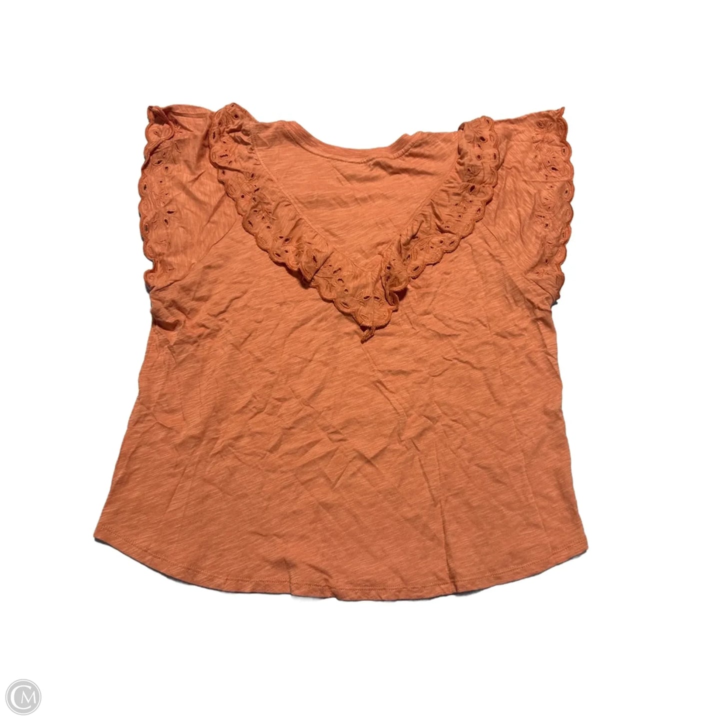 Top Short Sleeve By Democracy In Orange, Size: L