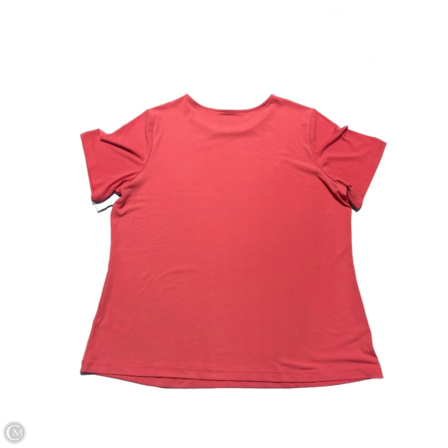 Top Short Sleeve By Susan Graver In Coral, Size: L