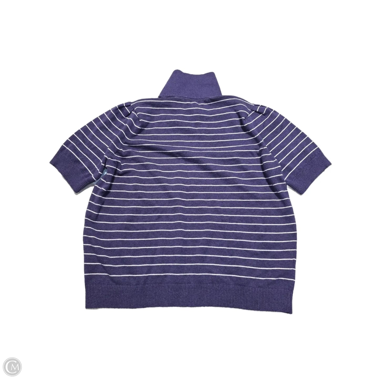 Top Short Sleeve By Loft In Purple, Size: Xl