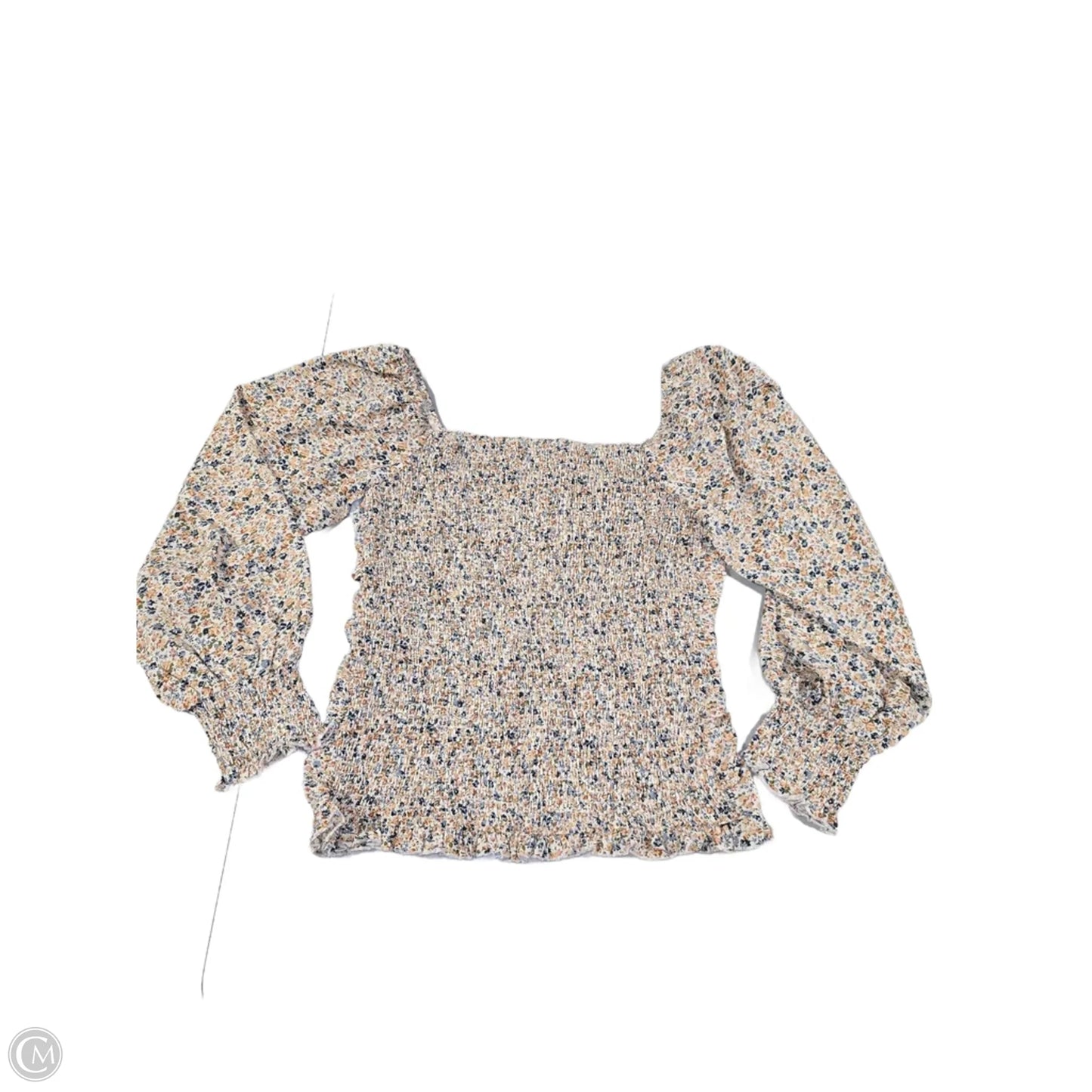 Top Long Sleeve By Cmc In Floral Print, Size: L