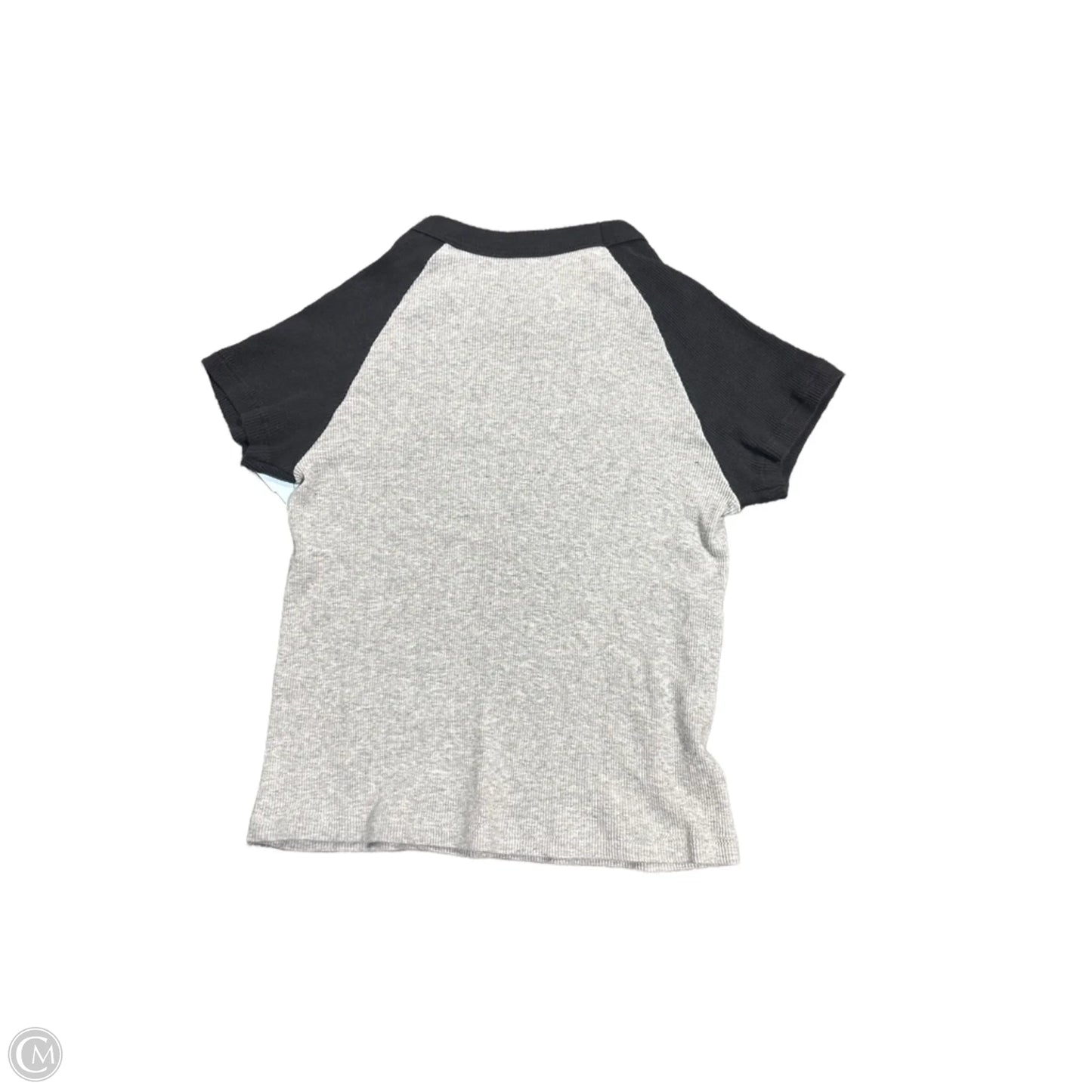 Top Short Sleeve By Brandy Melville In Black & Grey, Size: Xs