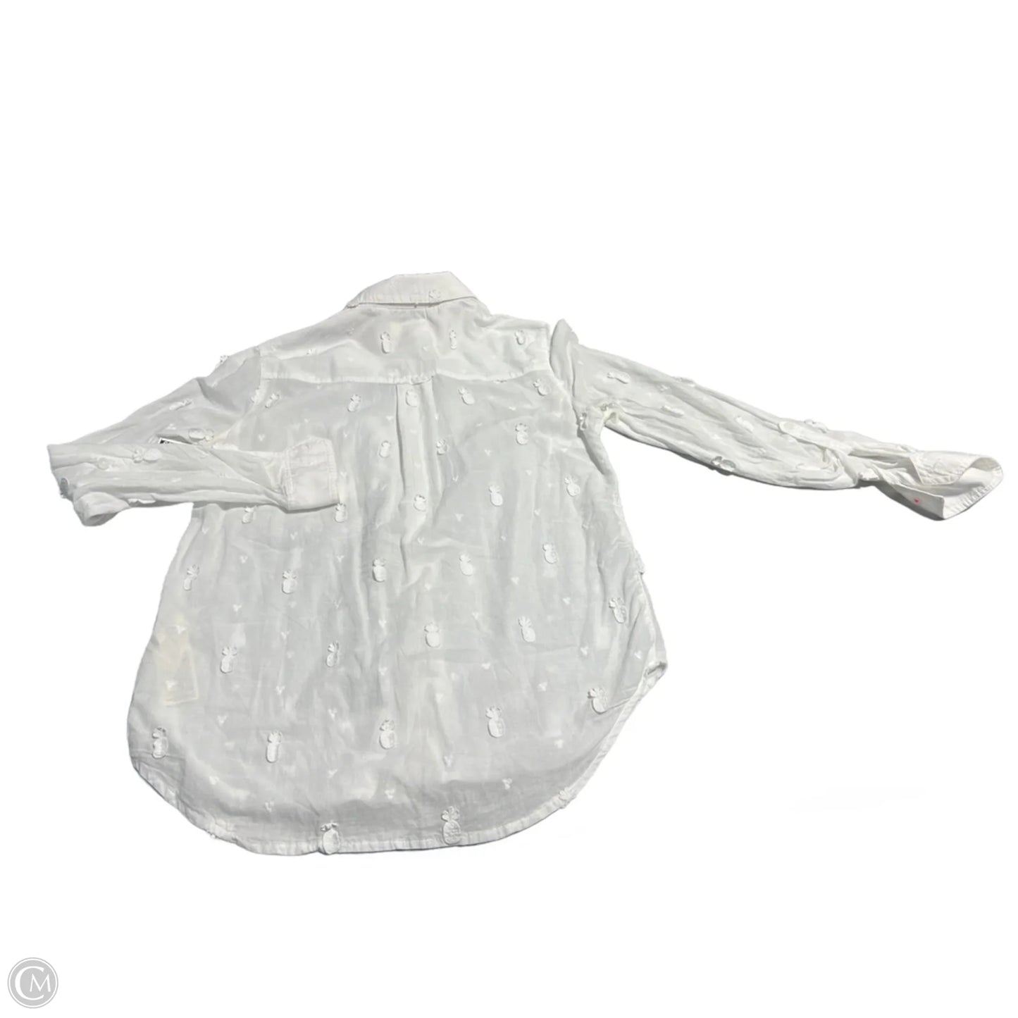 Top Long Sleeve By Anthropologie In White, Size: S