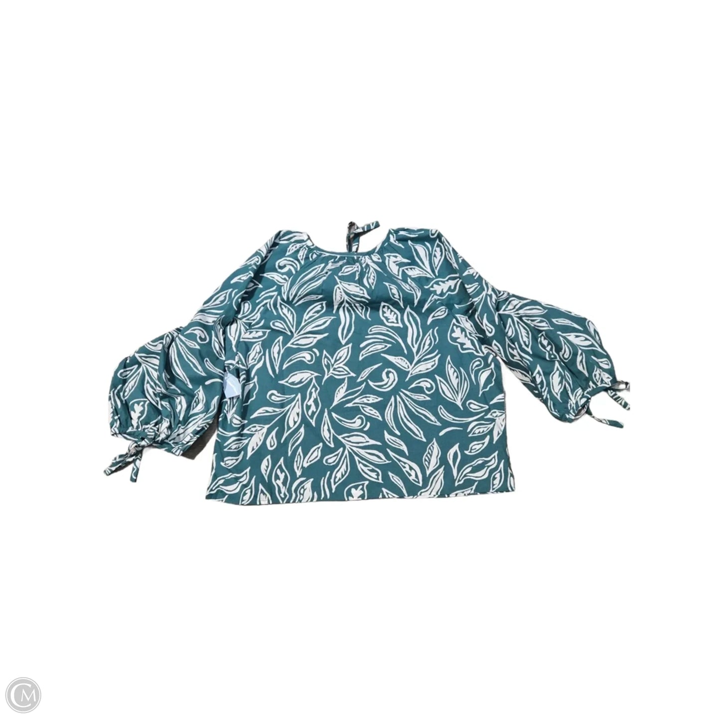 Top 3/4 Sleeve By Cmc In Blue, Size: L