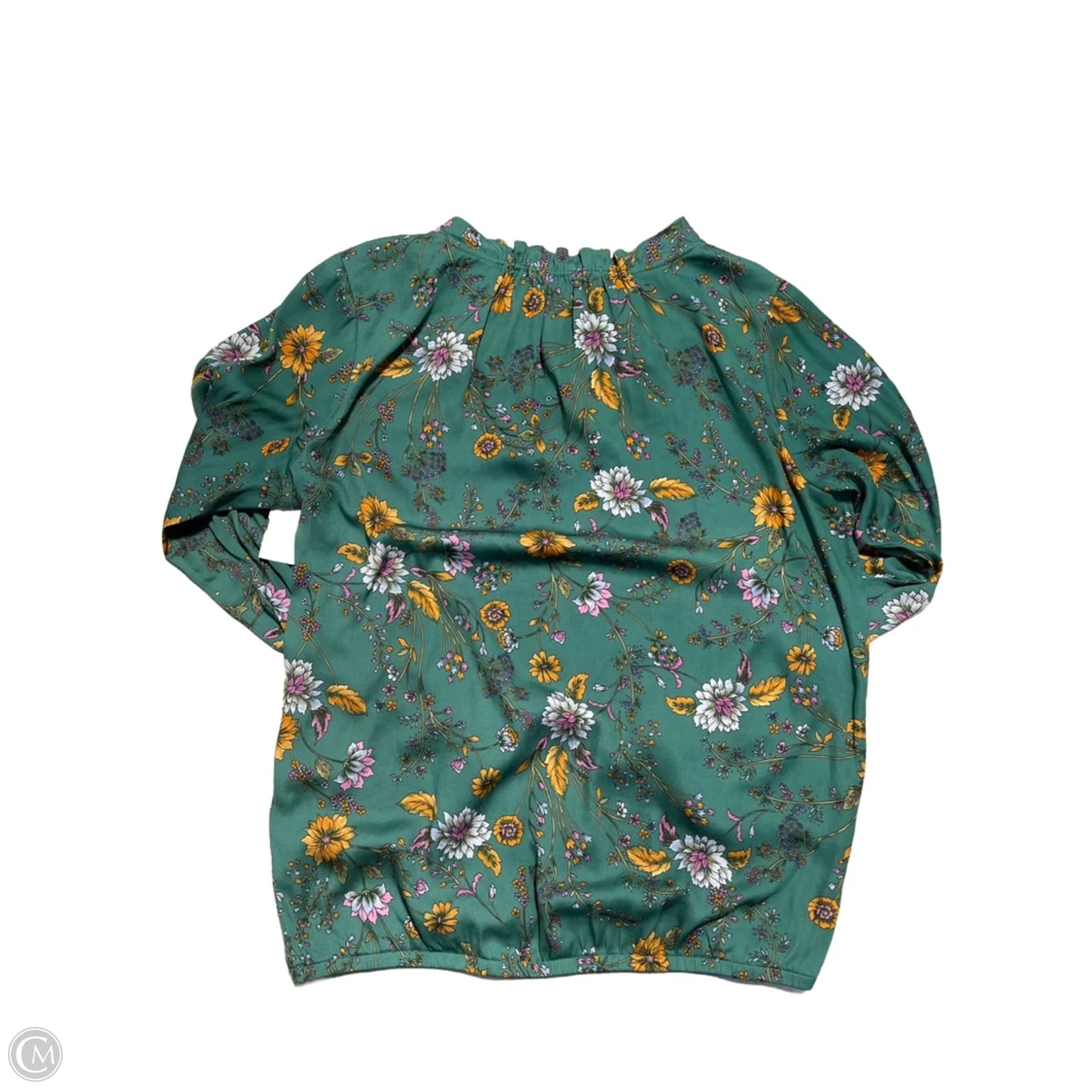 Blouse Long Sleeve By Cmc In Green, Size: M