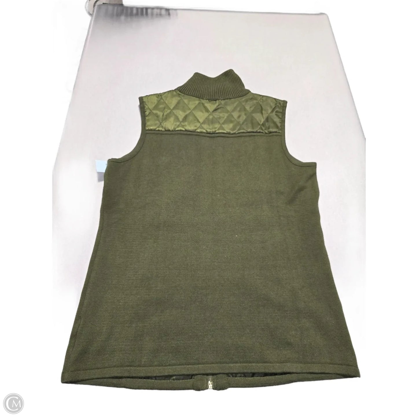 Vest Puffer & Quilted By Susan Graver In Green, Size: S