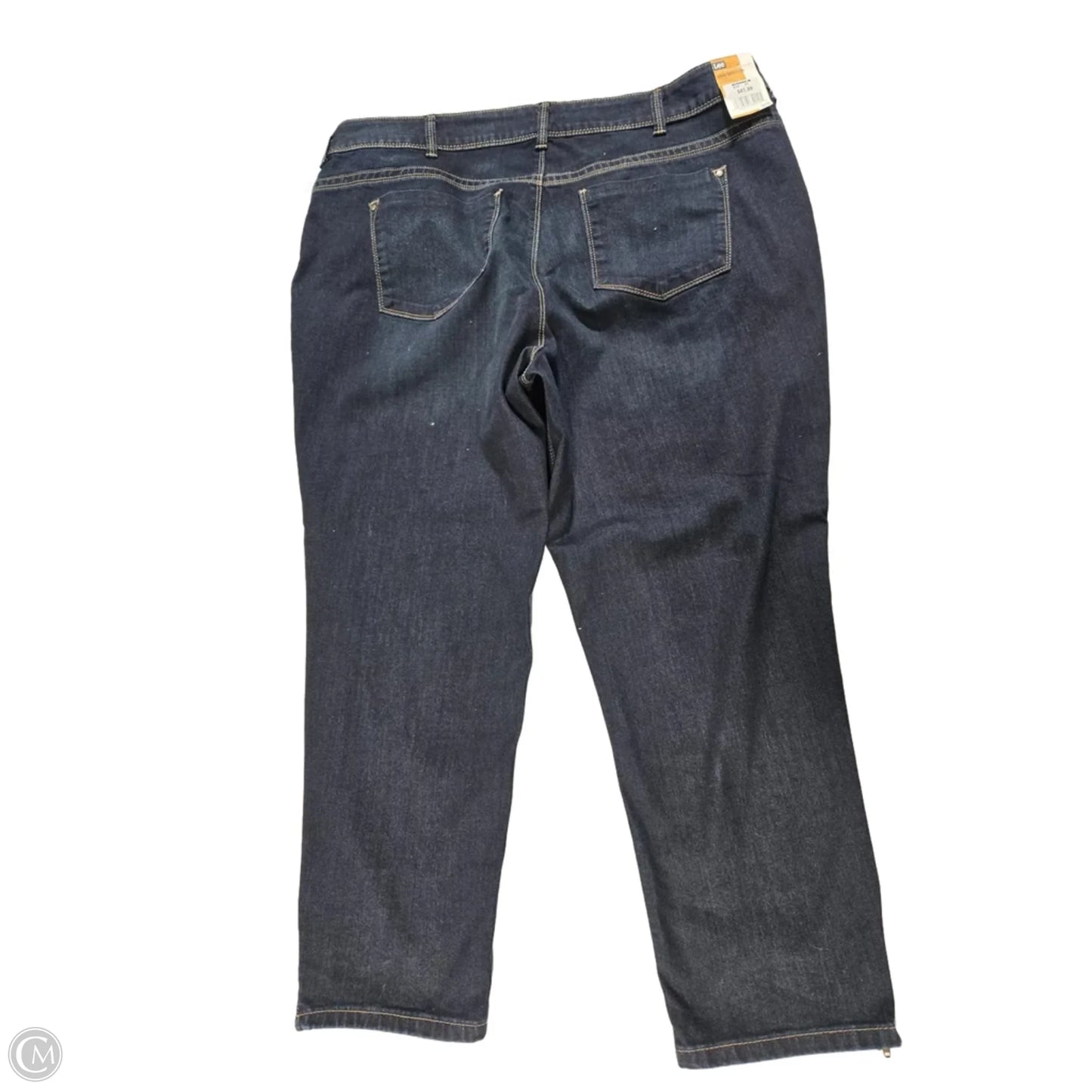 Jeans Cropped By Lee In Blue Denim, Size: 24