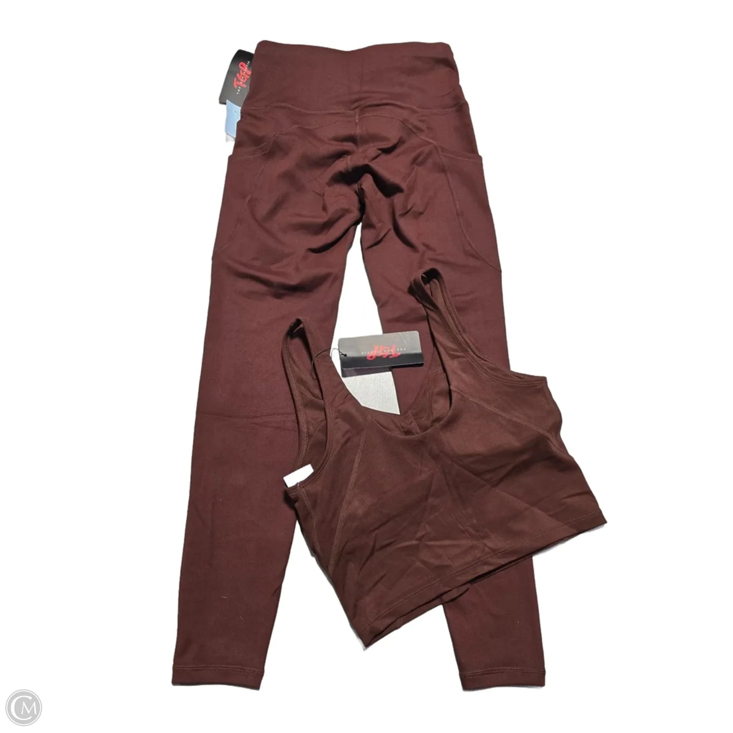 Athletic Pants 2pc By Cmc In Brown, Size: S