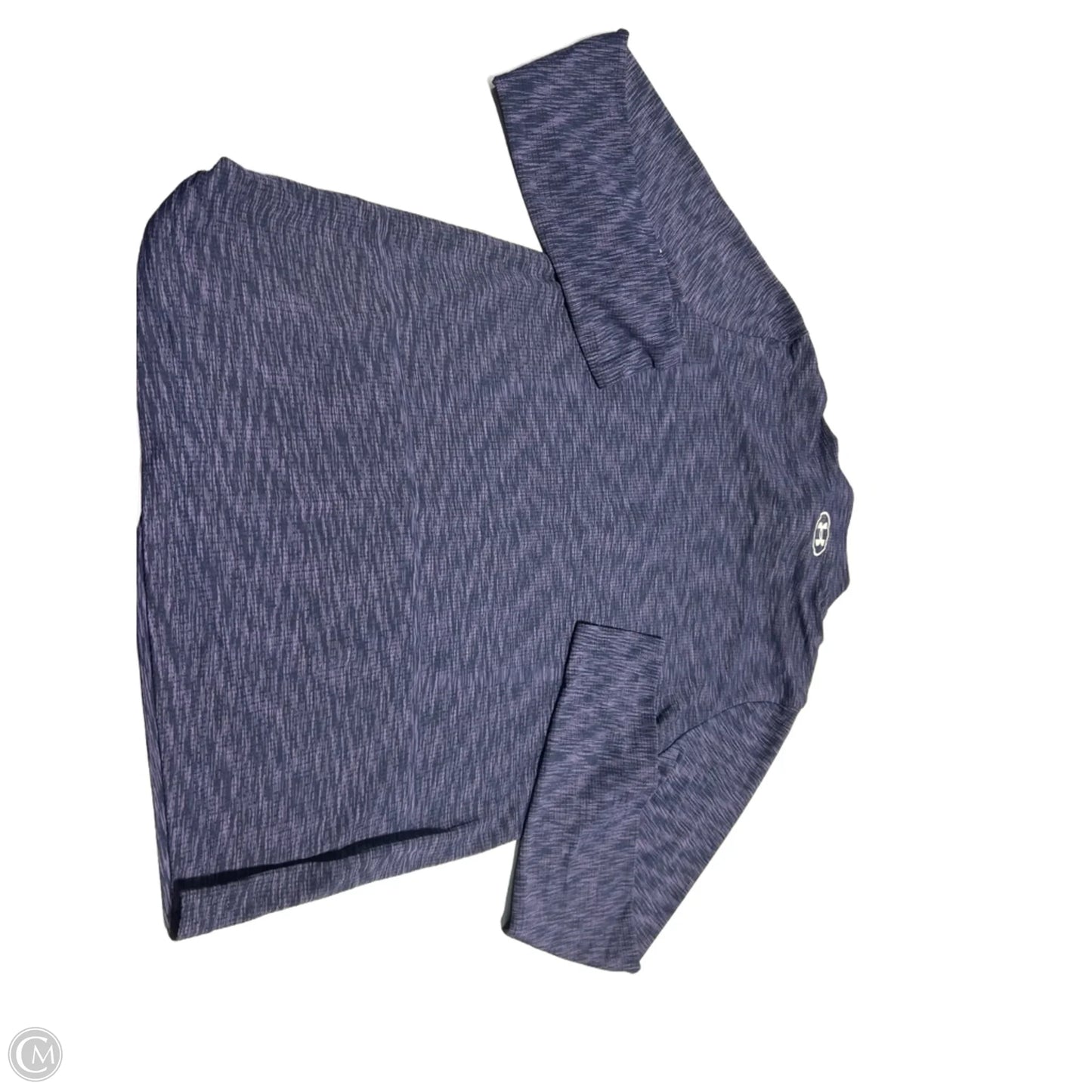 Athletic Top Long Sleeve Collar By Under Armour In Purple, Size: L