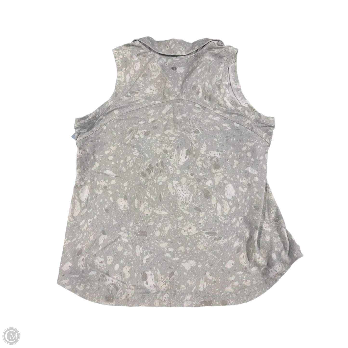 Athletic Tank Top By Lululemon In Grey & White, Size: M