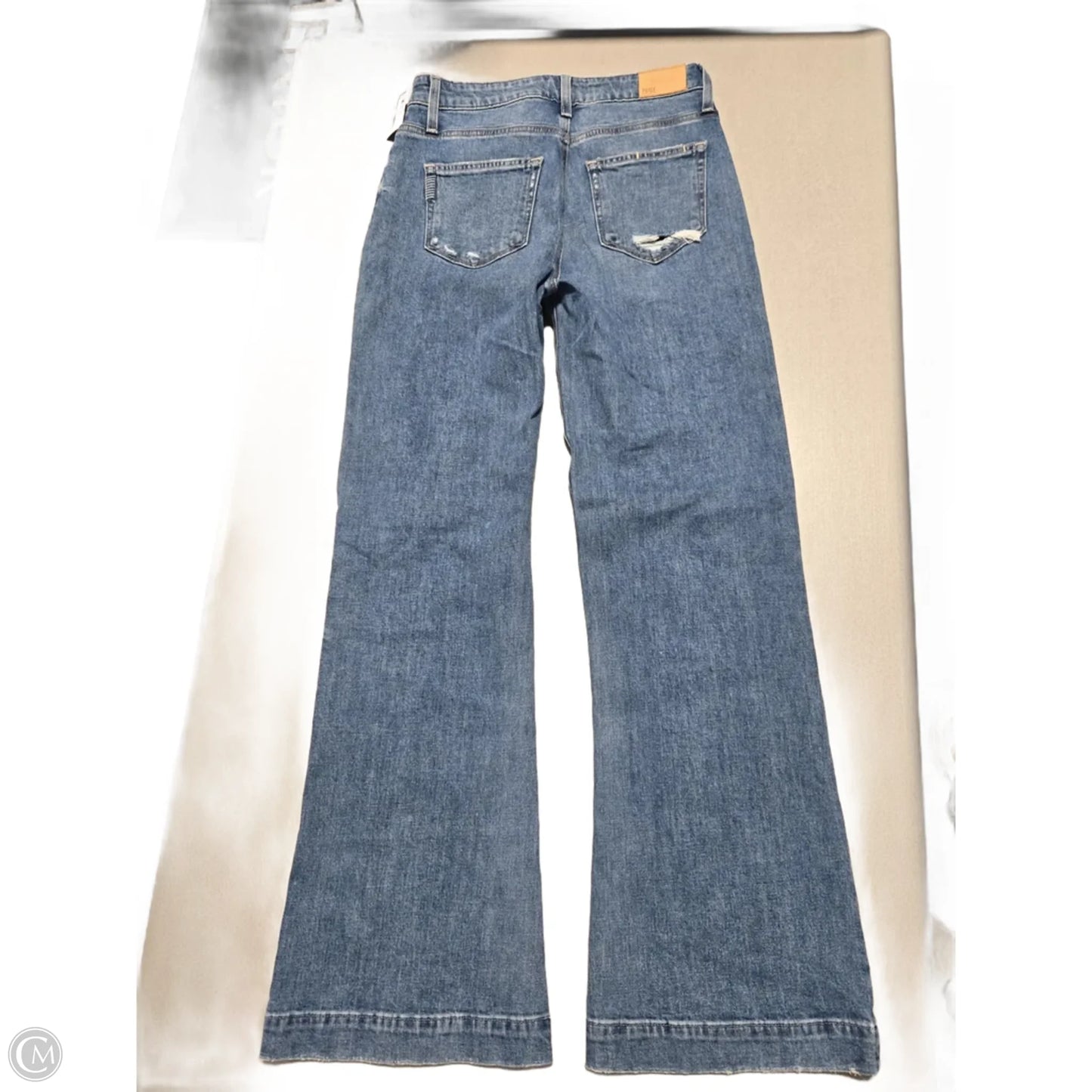 Jeans Flared By Paige In Blue Denim, Size: 4