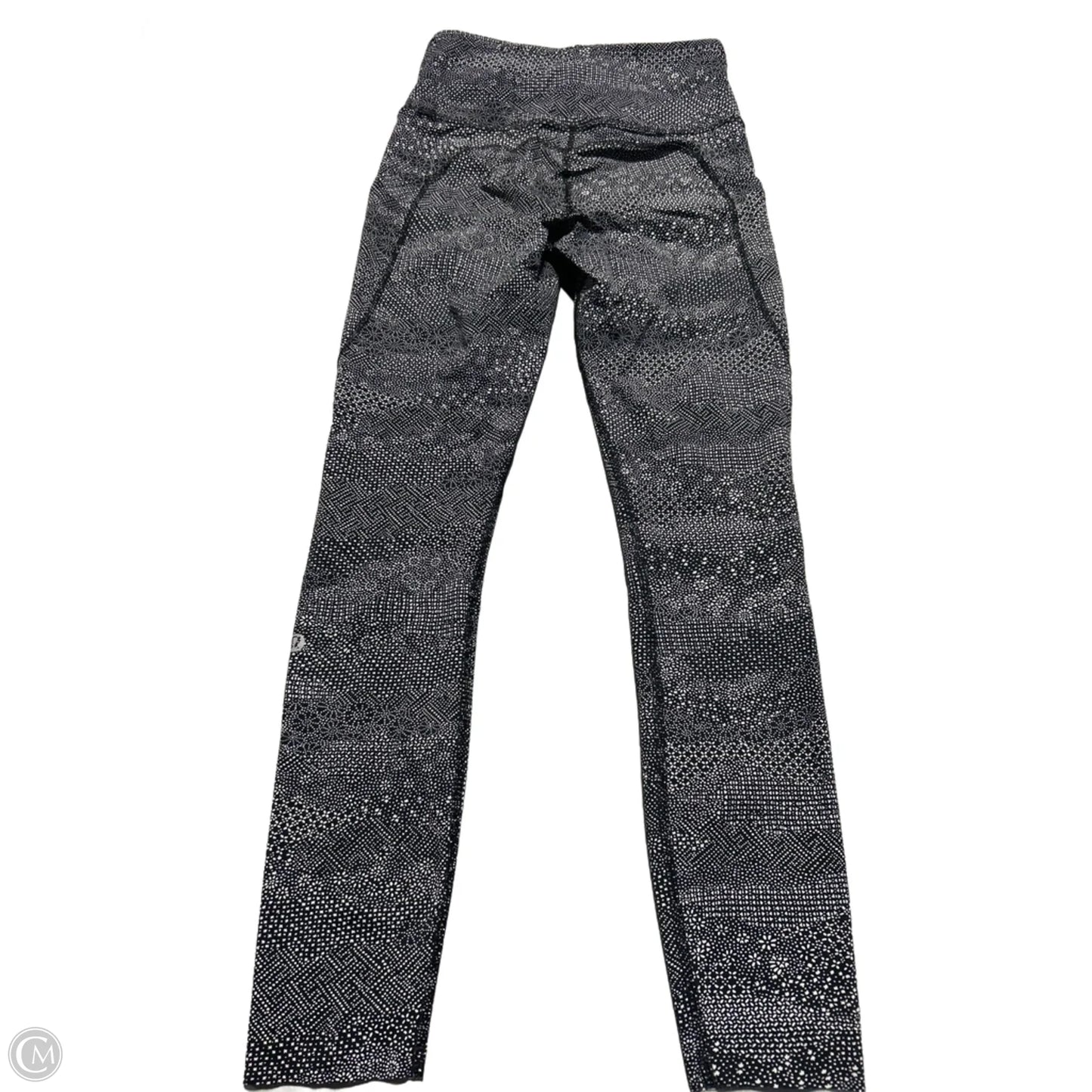 Athletic Leggings By Lululemon In Black & White, Size: S