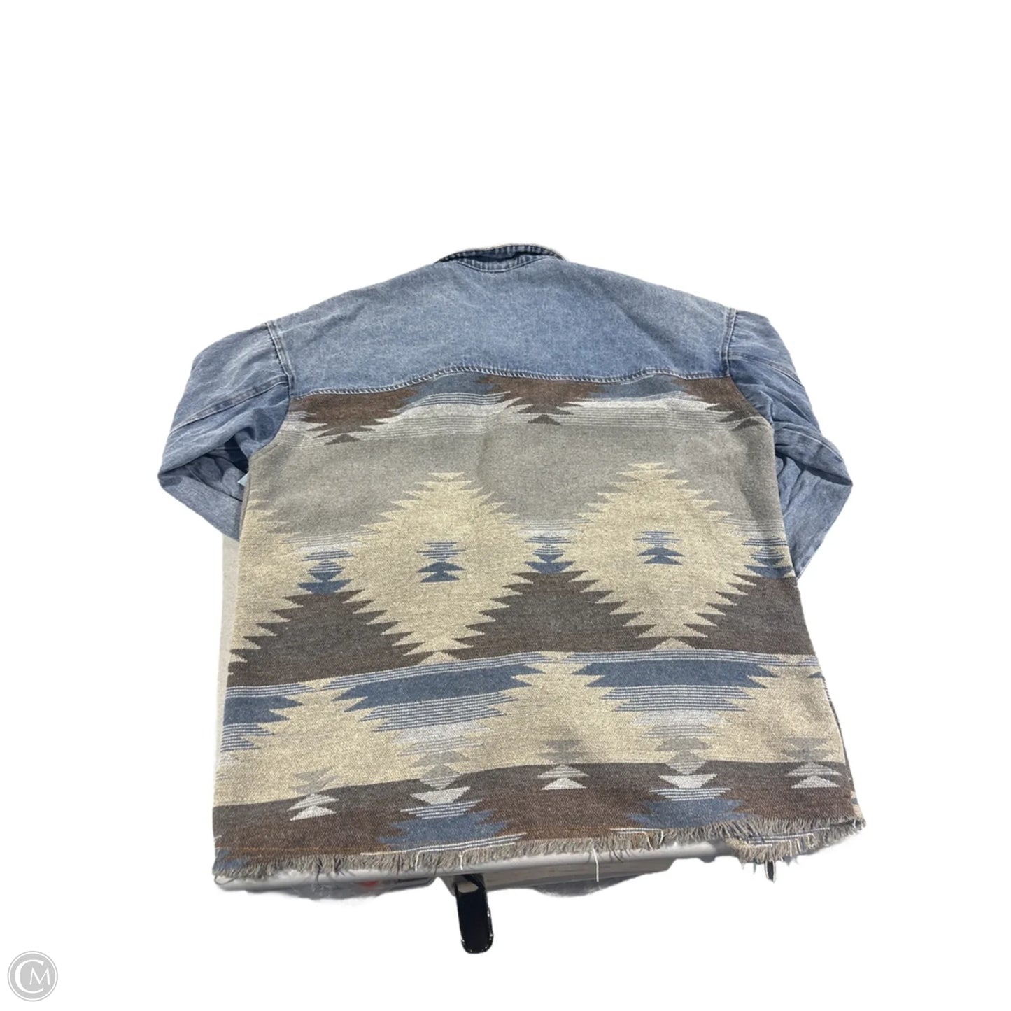 Top Long Sleeve By Cmc In Blue, Size: L