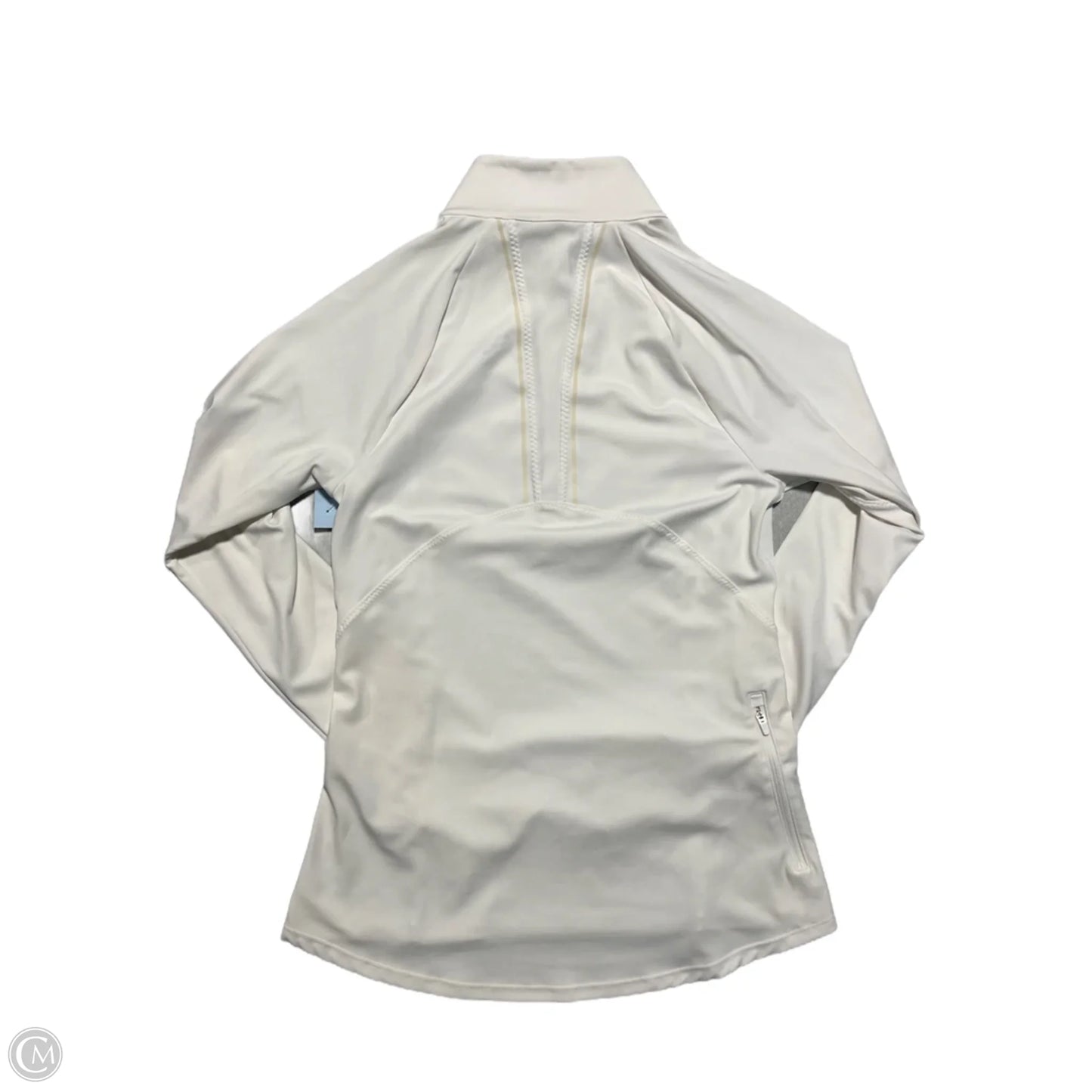 Athletic Top Long Sleeve Collar By Athleta In White, Size: Xs