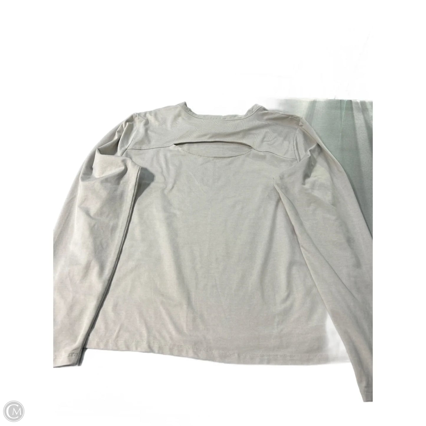 Athletic Top Long Sleeve Collar By All In Motion In Cream, Size: Xl