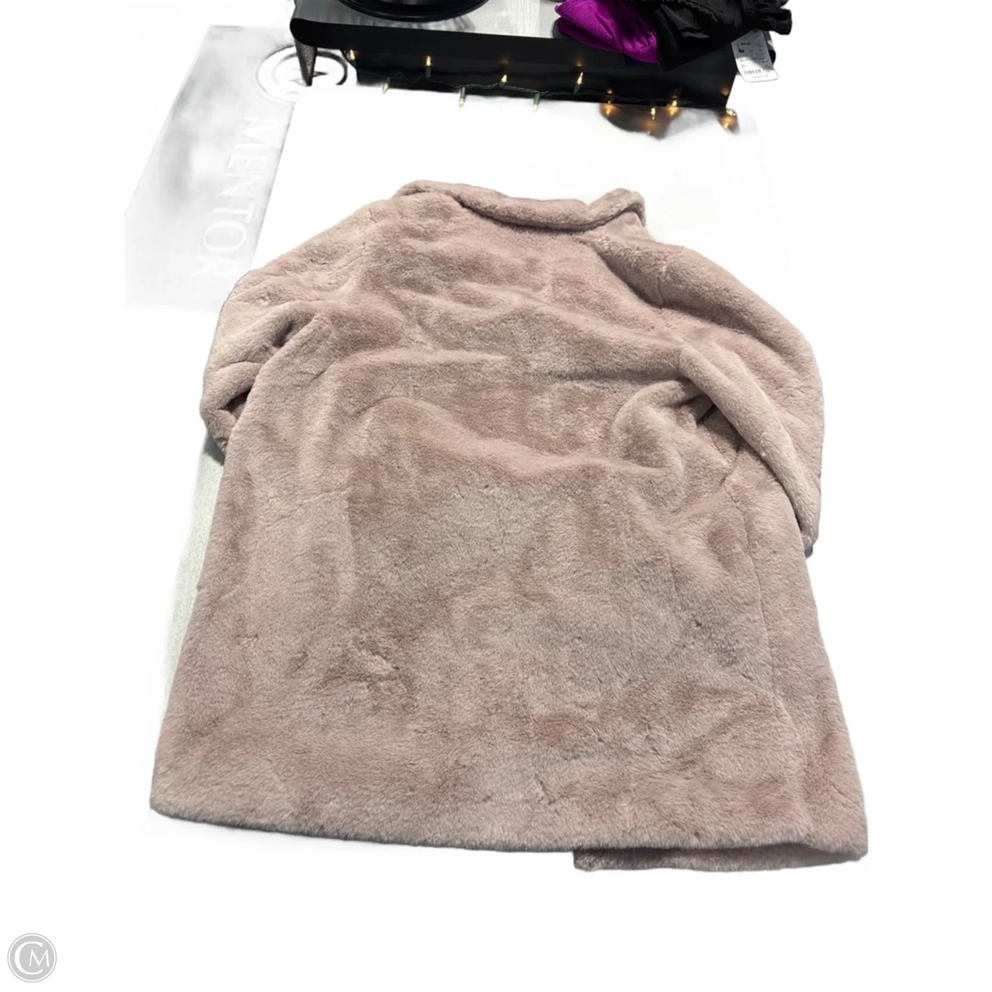 Coat Faux Fur & Sherpa By Cmc In Pink, Size: M