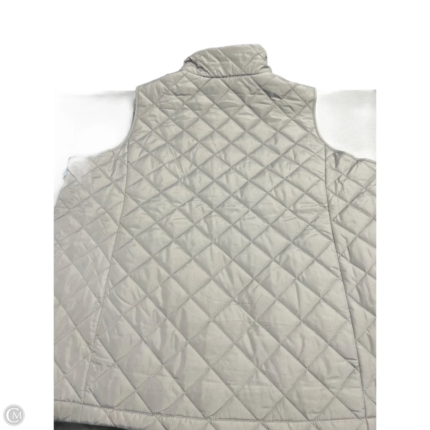 Vest Puffer & Quilted By Lands End In Grey, Size: 2x