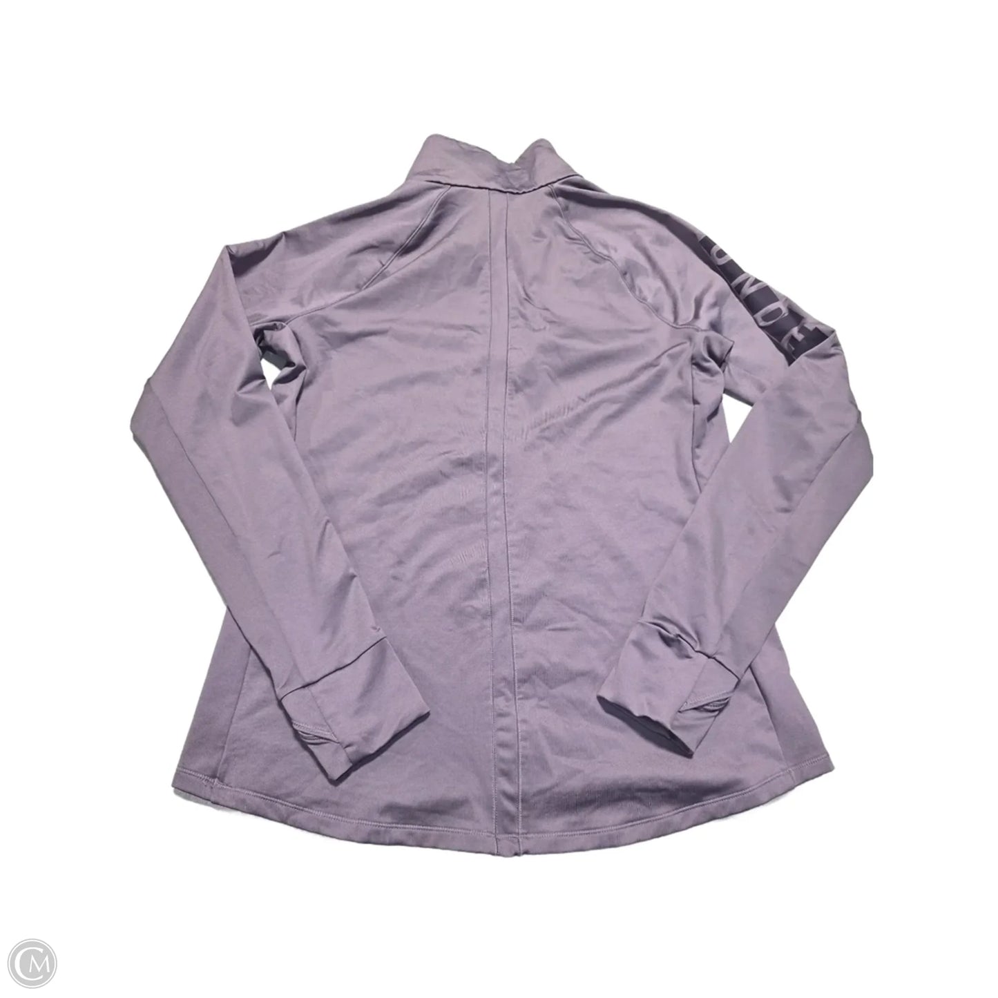 Athletic Top Long Sleeve Collar By Under Armour In Purple, Size: L