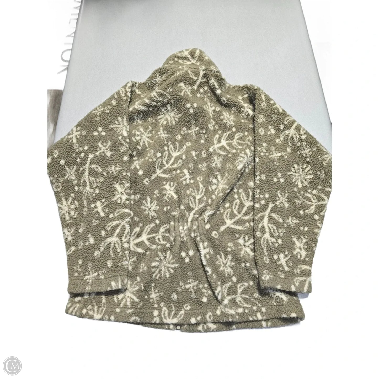 Jacket Fleece By Columbia In Cream & Tan, Size: S