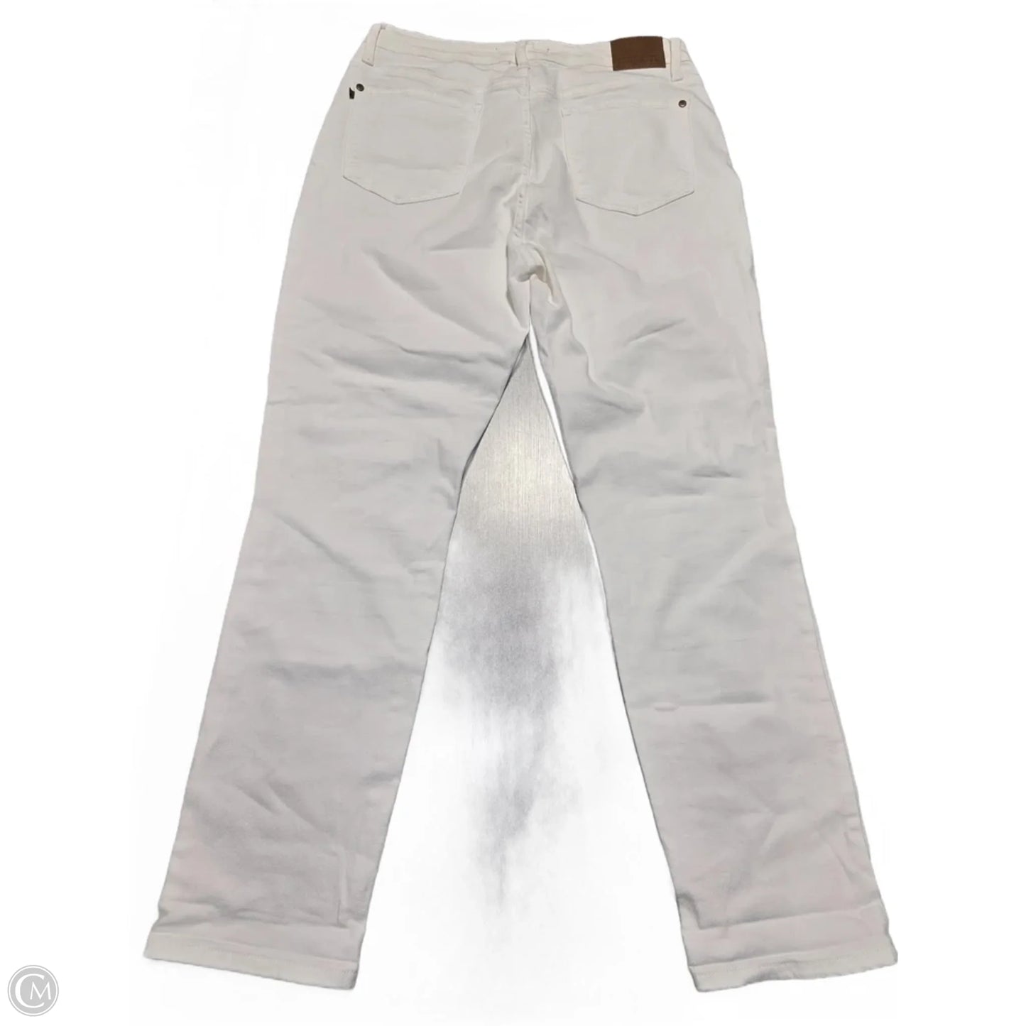 Jeans Boyfriend By Judy Blue In White, Size: 12