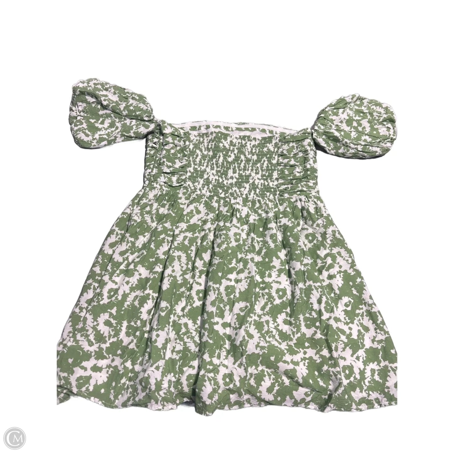 Dress Casual Short By Abercrombie And Fitch In Green & White, Size: Xl