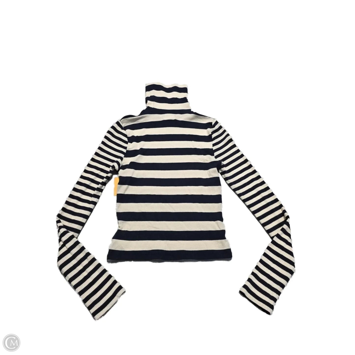 Top Long Sleeve By Madewell In Striped Pattern, Size: S