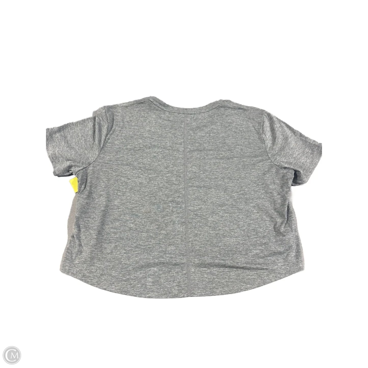 Athletic Top Short Sleeve By Nike In Grey, Size: M